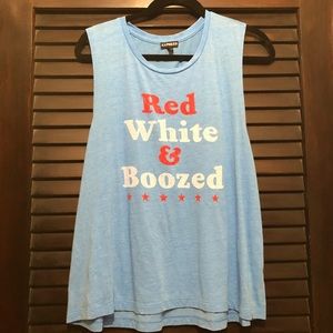 EXPRESS Red, White, and Boozed Muscle Tank